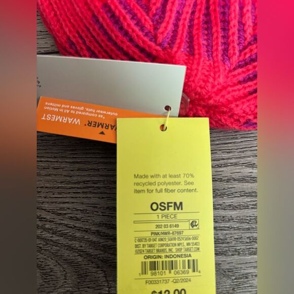 All in motion purple  and Pink Knit Winter Hat with Ear Flaps - Picture 4 of 5